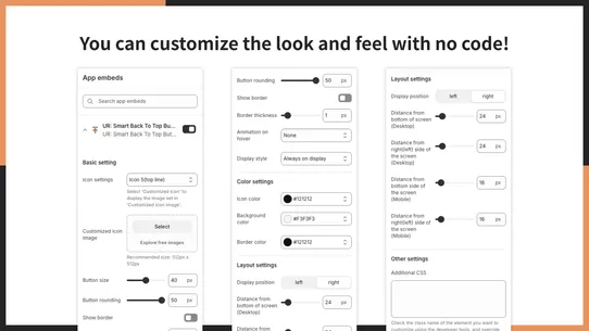 UR: Smart Back To Top Button screenshot