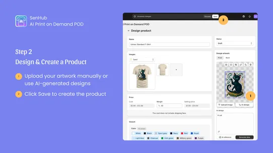 SenHub AI Print on Demand POD screenshot