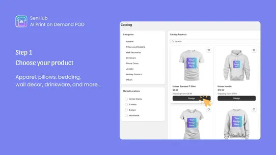 SenHub AI Print on Demand POD screenshot