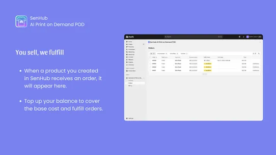 SenHub AI Print on Demand POD screenshot