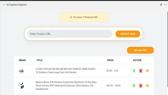 AliExpress Importer screenshot
