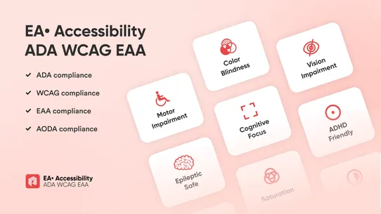 EA• Accessibility ADA WCAG EAA screenshot