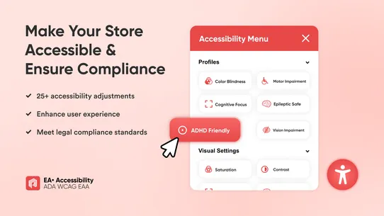 EA• Accessibility ADA WCAG EAA screenshot