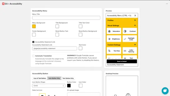 EA• Accessibility ADA WCAG EAA screenshot