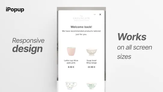 iPopup ‑ Remarketing popup screenshot