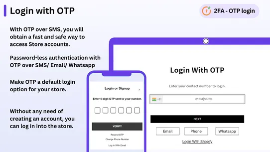 miniOrange OTP Login/Register screenshot