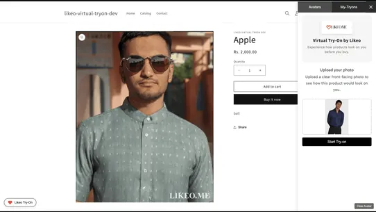 Likeo Virtual Try On screenshot