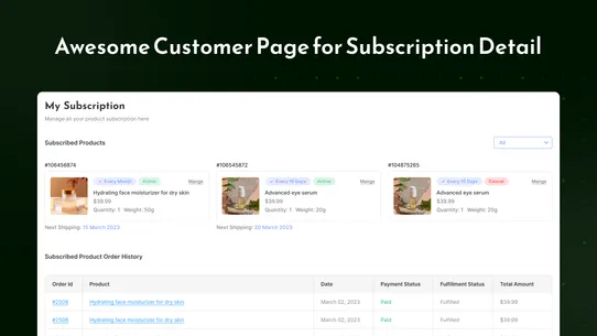 Rekitr Subscriptions App screenshot