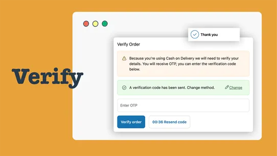 OTP ‑ CoD Order Verification screenshot