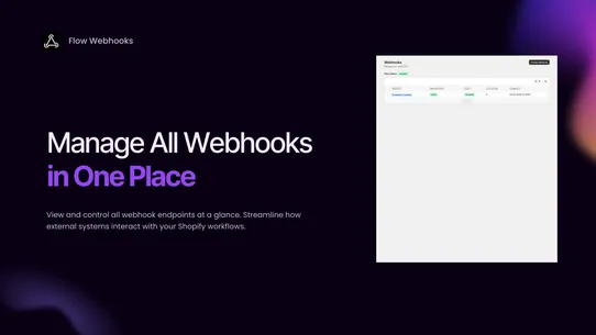 Flow Webhooks screenshot