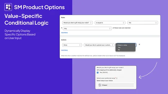 SM Product Options screenshot