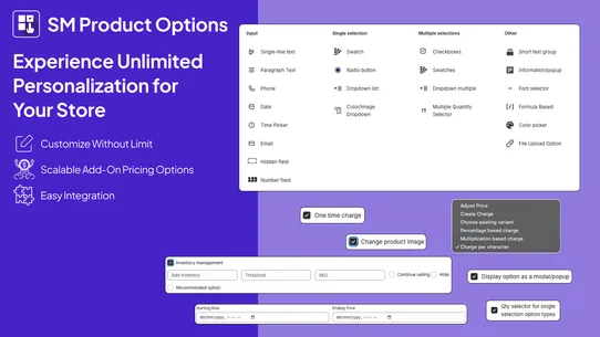 SM Product Options screenshot