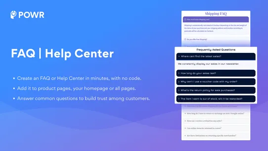 POWR: FAQ Page | Help Center screenshot