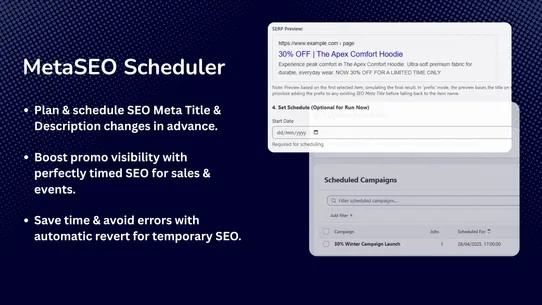 MetaSEO Scheduler screenshot