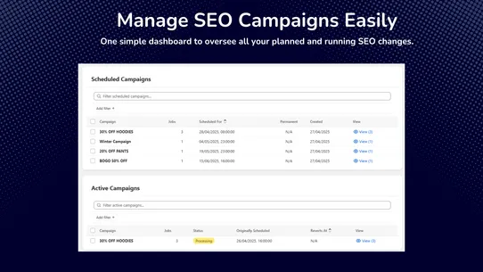 MetaSEO Scheduler screenshot