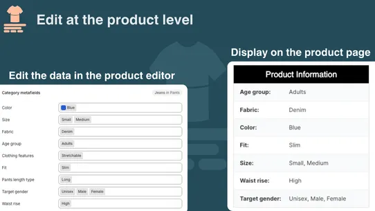 DnD Product Specs screenshot