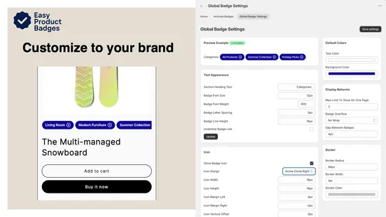 Easy Product Badges screenshot