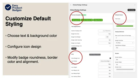 Easy Product Badges screenshot