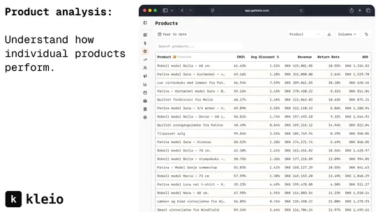 Kleio Analytics screenshot