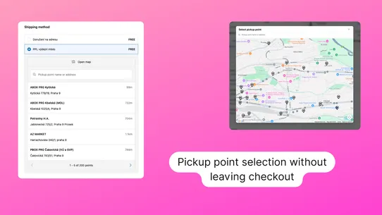 PPL • pickup points screenshot
