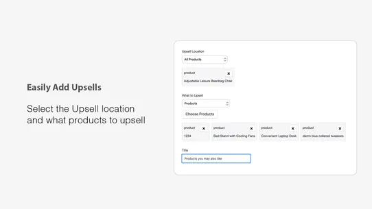 R Also Bought Together Upsells screenshot