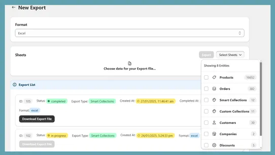 Exportify screenshot