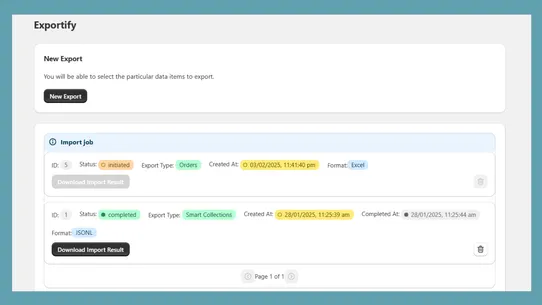 Exportify screenshot