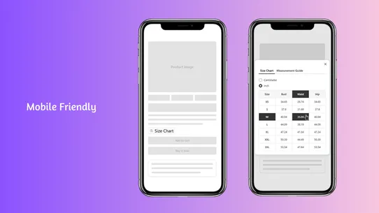 Pify Size Charts &amp; Size Guide screenshot