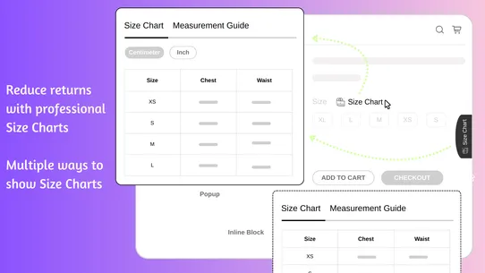 Pify Size Charts &amp; Size Guides screenshot