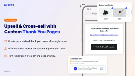 Product Registration by Dyrect screenshot