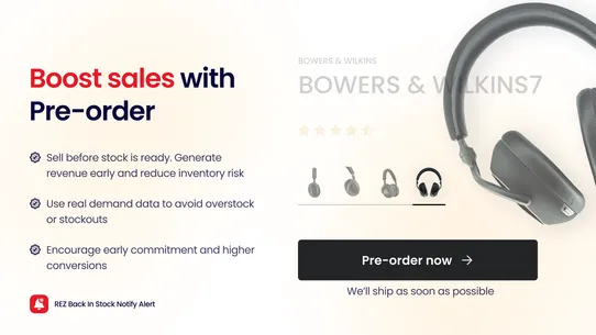 REZ Preorder, Back In Stock screenshot