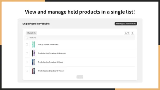 UR: Shipping Hold Products screenshot