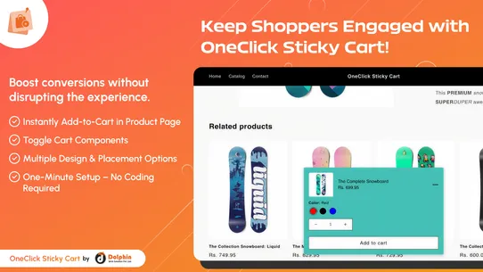 OneClick Sticky Cart screenshot
