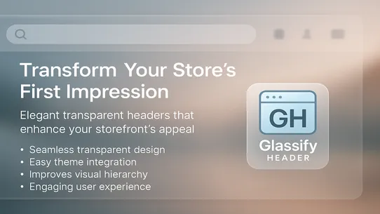 Glassify Header screenshot