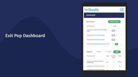 Exit intent Pop ups by StoreYa screenshot