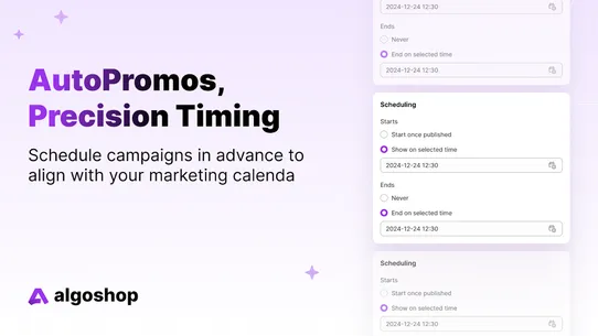 Algoshop Announcement Bar screenshot