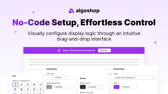 Algoshop Announcement Bar screenshot