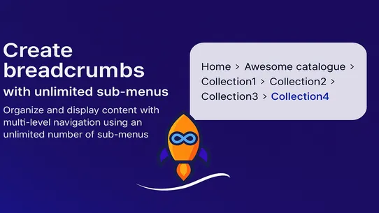 Infinite Menu Breadcrumb screenshot