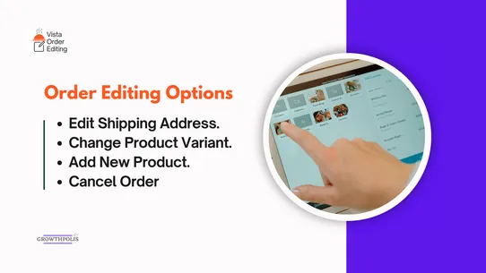 Vista Order Editing screenshot