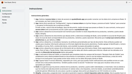 Bsale (Perú) screenshot