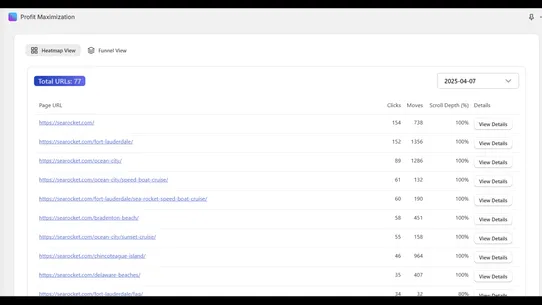Heatmap and User Journey screenshot