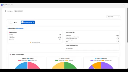 Heatmap and User Journey screenshot