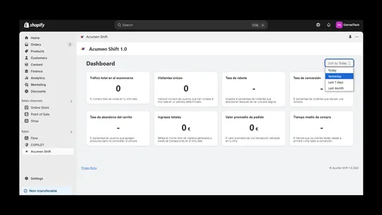 Acumen Shift screenshot