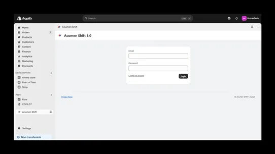 Acumen Shift screenshot