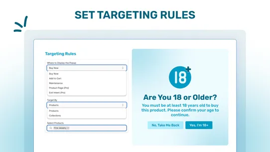Popup and Disclaimer screenshot