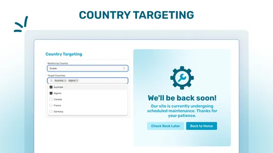 Popup and Disclaimer screenshot