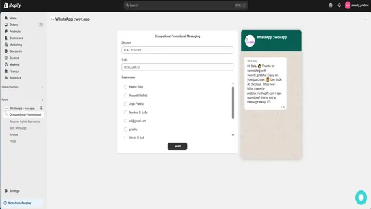 WhatsApp : wov.app screenshot