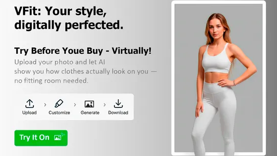 VFit: AI Model Photos &amp; Try‑On screenshot
