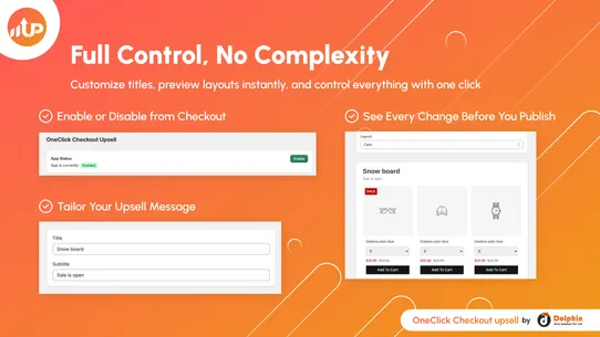 OneClick Checkout Upsell screenshot
