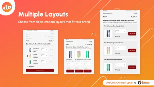 OneClick Checkout Upsell screenshot
